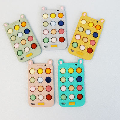 Van de het Siliconebaby van BPA Vrije mobiele de telefoonvorm Teethers voor Comfort en Hulp pijnlijke babyteeths