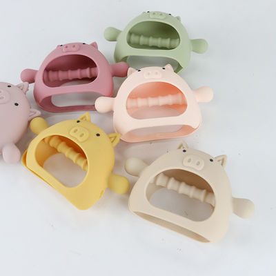 Van de het varkensvorm van douane Divers Vormen van de het handvatgreep Silicone Teether voor Baby met Diverse Ontwerpen