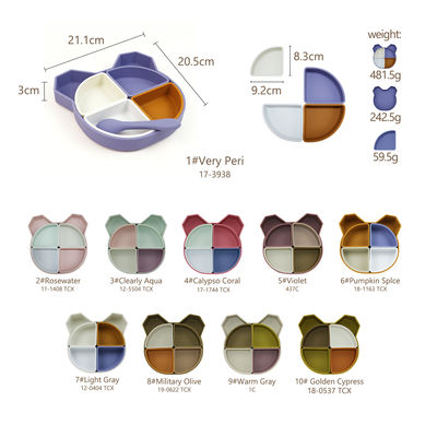 Microwave Safe Silicone Platen Baby Lepel BPA Vrij Niet-toxisch Zachte voor baby's