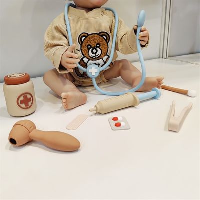 204g siliconen dokter speelgoed set op maat medische draagtas voor kinderen
