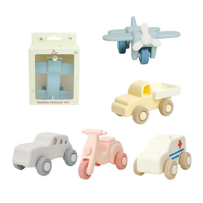 Voedingsmiddelen siliconen baby tandjes speelgoed voor kiezen zuigelingen speelgoed voor baby's 3+ Voedingsmiddelen siliconen auto tractor siliconen kind speelgoed