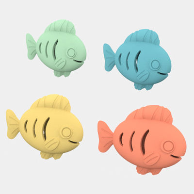 Voedingsmiddelen Silicone visvormig kattenspeelgoed Interactieve kattenmuntbal en tandtandje kauwspelgoed