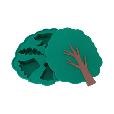 Silicone vriezerbak met opklappend deksel voor baby kauwvoedsel Perfecte opslagcontainer 0-12 maanden 2-4 jaar Taartgereedschap