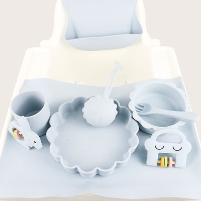 De in het groot Baby Geschirr leidde het Spenen van de de Lepelkom van de Siliconeslab van de de Lepelkom de Baby van het de Plaatsilicone het Voeden Vaatwerk Vastgesteld Product