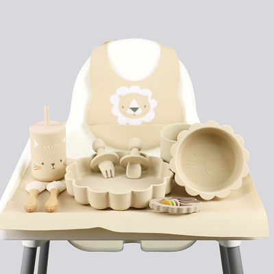 De in het groot Baby Geschirr leidde het Spenen van de de Lepelkom van de Siliconeslab van de de Lepelkom de Baby van het de Plaatsilicone het Voeden Vaatwerk Vastgesteld Product