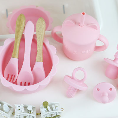 De in het groot Baby Geschirr leidde het Spenen van de de Lepelkom van de Siliconeslab van de de Lepelkom de Baby van het de Plaatsilicone het Voeden Vaatwerk Vastgesteld Product