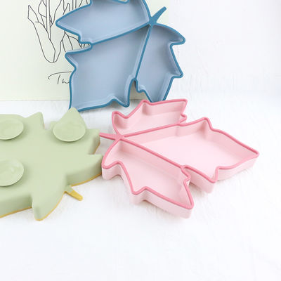 Onverbrekelijk Silicone Verdeelde Kleurrijke de Esdoornvorm van de Zuigingsplaat