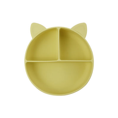Voedingsmiddelen Silicone Baby Cat Split Plate Voeding Bowl Cartoon Fox Dishes Zuig