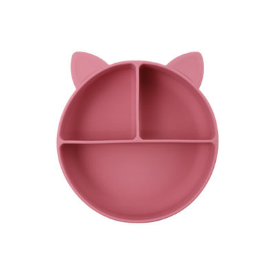 Voedingsmiddelen Silicone Baby Cat Split Plate Voeding Bowl Cartoon Fox Dishes Zuig