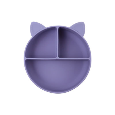 Voedingsmiddelen Silicone Baby Cat Split Plate Voeding Bowl Cartoon Fox Dishes Zuig