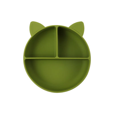 Voedingsmiddelen Silicone Baby Cat Split Plate Voeding Bowl Cartoon Fox Dishes Zuig