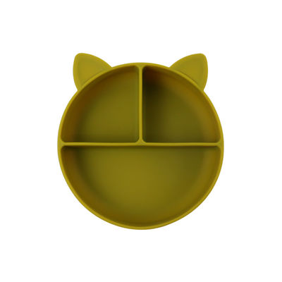 Voedingsmiddelen Silicone Baby Cat Split Plate Voeding Bowl Cartoon Fox Dishes Zuig