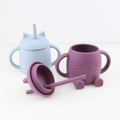 De draagbare van het Siliconejonge geitjes van de Voedselrang Kop niet Giftige Cat Style For Infant Training