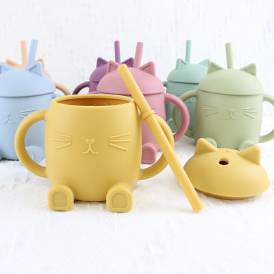 De draagbare van het Siliconejonge geitjes van de Voedselrang Kop niet Giftige Cat Style For Infant Training