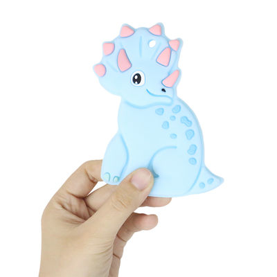 Kleurrijk Baby Gepersonaliseerd Silicone Teether met Schapenpaard Dino Shape