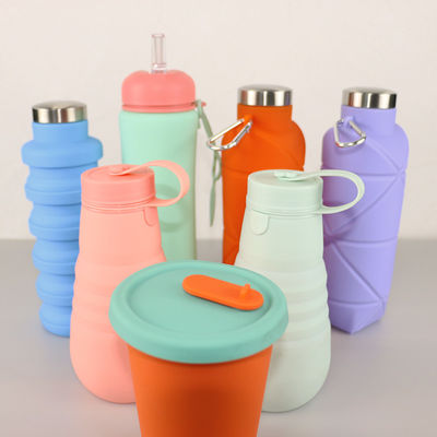 OEM ODM de Fles Zachte Vouwbare 500Ml van het Siliconewater voor het Lopen