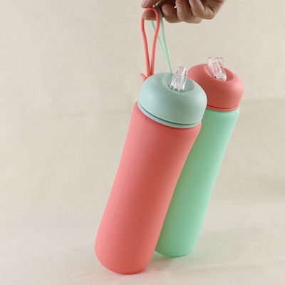 OEM ODM de Fles Zachte Vouwbare 500Ml van het Siliconewater voor het Lopen