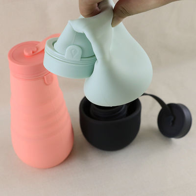 OEM ODM de Fles Zachte Vouwbare 500Ml van het Siliconewater voor het Lopen