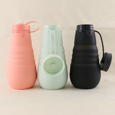 OEM ODM de Fles Zachte Vouwbare 500Ml van het Siliconewater voor het Lopen
