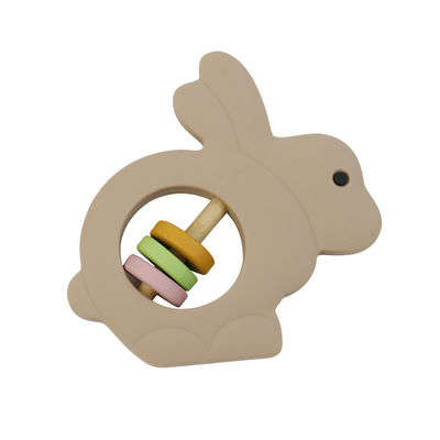 Van het de Babyspeelgoed van het Eco de Vriendschappelijke Silicone Vorm van het de Rammelaarkonijn voor Peuter