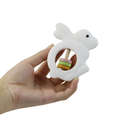 Van het de Babyspeelgoed van het Eco de Vriendschappelijke Silicone Vorm van het de Rammelaarkonijn voor Peuter