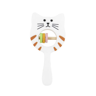 Kitty Shape Food Grade Silicone-Rammelaar Teether voor Babypeuter