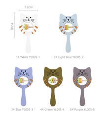 Kitty Shape Food Grade Silicone-Rammelaar Teether voor Babypeuter