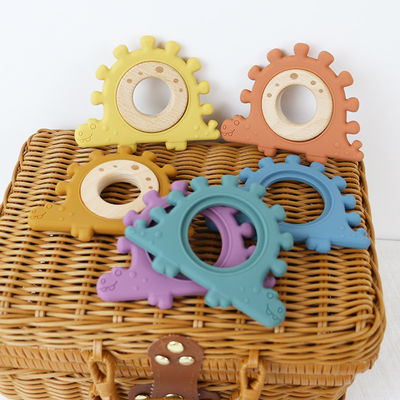 De multimanchet van het de Kinderen Houten Speelgoed van het Kleurensilicone voor Zuigeling