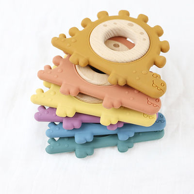 De multimanchet van het de Kinderen Houten Speelgoed van het Kleurensilicone voor Zuigeling