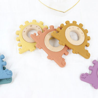 De multimanchet van het de Kinderen Houten Speelgoed van het Kleurensilicone voor Zuigeling