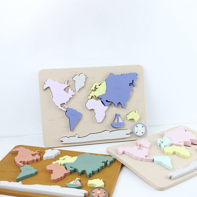 Gepersonaliseerd de Babyraadsel van de siliconewereld Kaart voor Peuters Montessori Onderwijs