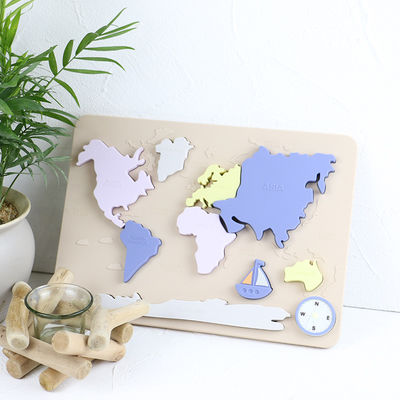 Gepersonaliseerd de Babyraadsel van de siliconewereld Kaart voor Peuters Montessori Onderwijs