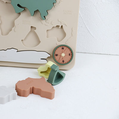 Gepersonaliseerd de Babyraadsel van de siliconewereld Kaart voor Peuters Montessori Onderwijs