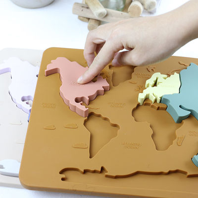 Gepersonaliseerd de Babyraadsel van de siliconewereld Kaart voor Peuters Montessori Onderwijs
