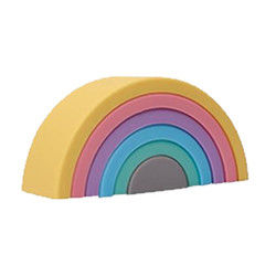 De aangepaste Zachte Regenboog die van het Siliconespeelgoed voor Baby stapelen Onderwijs