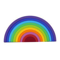 De aangepaste Zachte Regenboog die van het Siliconespeelgoed voor Baby stapelen Onderwijs