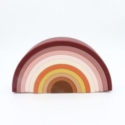 De aangepaste Zachte Regenboog die van het Siliconespeelgoed voor Baby stapelen Onderwijs