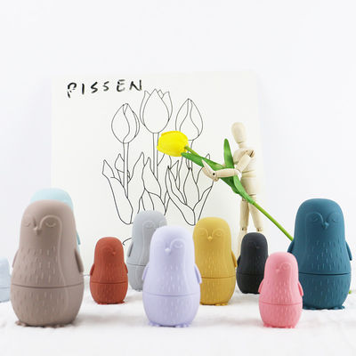 Kauwsilicone Pinguïn Silicone stapel speelgoed Baby Silicone Speelgoed Stapelen Voor Kleuters Bad Speel