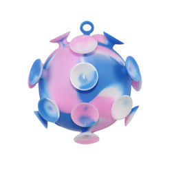 De multi Gekleurde Bal van de het Speelgoedzuignap van het Babysilicone voor Kinderenpartij