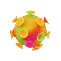De multi Gekleurde Bal van de het Speelgoedzuignap van het Babysilicone voor Kinderenpartij