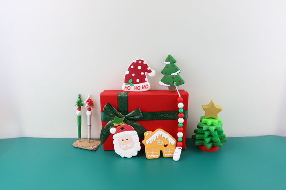 OEM van het de Babysilicone van de Voedselrang het Speelgoed Eco Vriendschappelijk voor Kerstboom het Stapelen