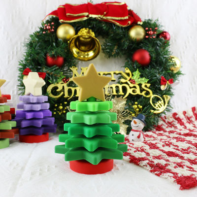 Babe Soft Silicone Stacking Rings-Blokken met Kerstboomvorm