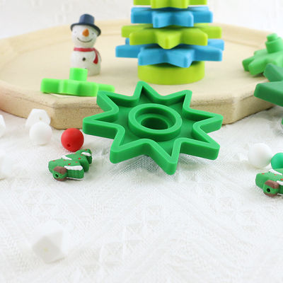 Babe Soft Silicone Stacking Rings-Blokken met Kerstboomvorm