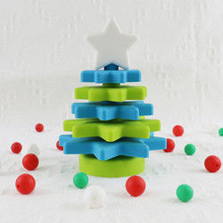 Babe Soft Silicone Stacking Rings-Blokken met Kerstboomvorm