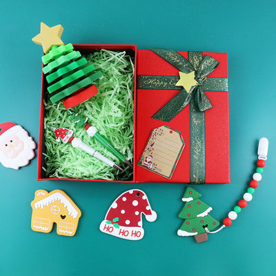 Speelgoed van het de Babysilicone van BPA het Vrije, Kerstboomstapelaar voor Jonge geitjes Teether