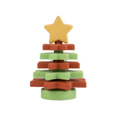De Sterstapelaar BPA Vrije Eco van het Kerstmissilicone Vriendschappelijk voor Kindonderwijs