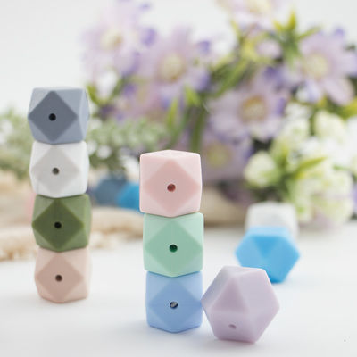17mm Hexagon van de Pareleco van het Siliconetandjes krijgen Vriendschappelijke Veiligheid Te kauwen voor Babytandjes krijgen