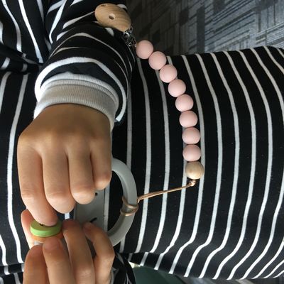 Aangepaste de Parelarmband van het Siliconetandjes krijgen voor de Jonge geitjes van de Zuigelingsbaby het Spelen