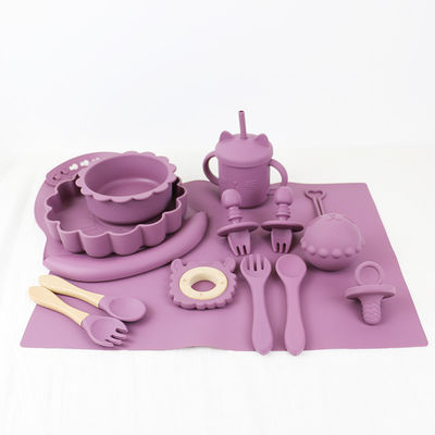 gepersonaliseerde siliconen producten Food Grade Silicone voeding Set Cartoon cat Style siliconen babyvoedsel set