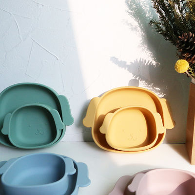 Het de Peutersilicone van de hondvorm plateert Voedselrang niet Giftige Vriendschappelijke Eco